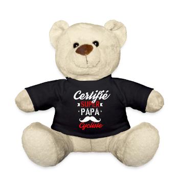 Super papa cycliste - Nounours - noir - Devant