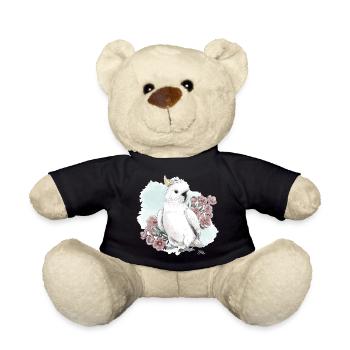 Kakadu mit Blumen - Teddy - Schwarz - Vorne