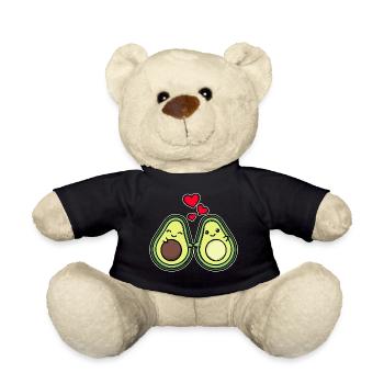 Bébé Avocat Enceinte Coeur Famille Bonheur Parents - Nounours - noir - Devant