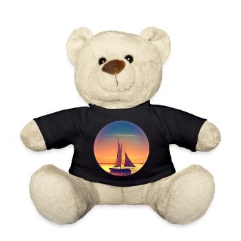 Segelboot Sunset Design - Teddy - Schwarz - Vorne