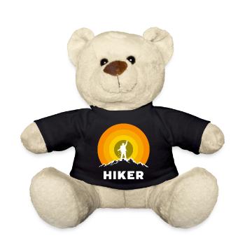Hiking Hikers Hike Saying Mountain Peaks Mountains - Teddy Bear - black - Front
