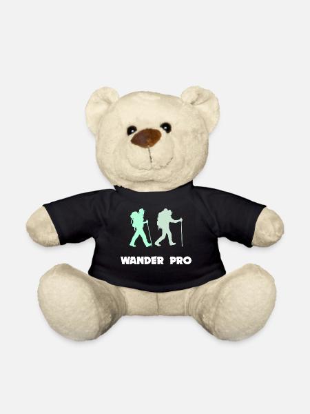 Hike Mountain Hike Hiker Hiking Statement - Teddy Bear - black