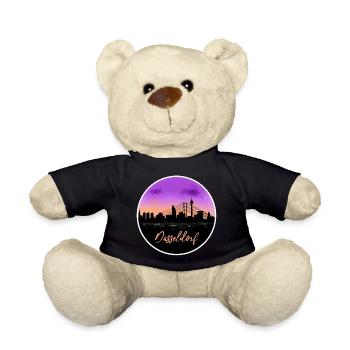 Düsseldorf Fine Skyline - Teddy - Schwarz - Vorne