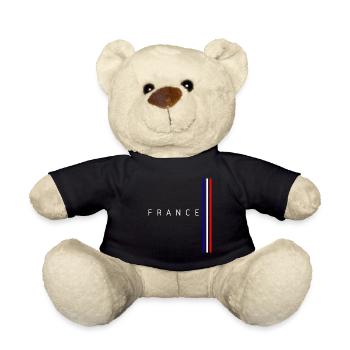 Flag of France - Teddy Bear - black - Front