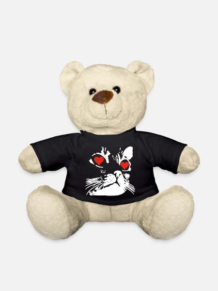 Un amour de chat blanc - Nounours - noir