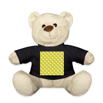 kariertes outfit frauen, diagonales stoffmuster - Teddy - Schwarz - Vorne