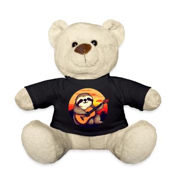 Lazy guitarist at sunset - Teddy Bear - black - Front