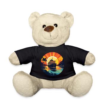 Cruise Cruise Ship Sunset - Teddy Bear - black - Front