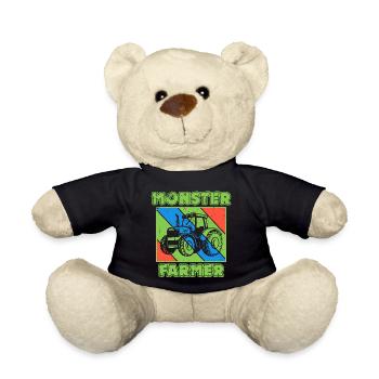 Farm Farmer Vehicle Statement Tractor - Teddy Bear - black - Front