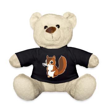 Squirrel - Teddy Bear - black - Front