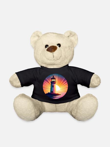 Leuchtturm bei Sonnenuntergang - Malerisches - Teddy - Schwarz