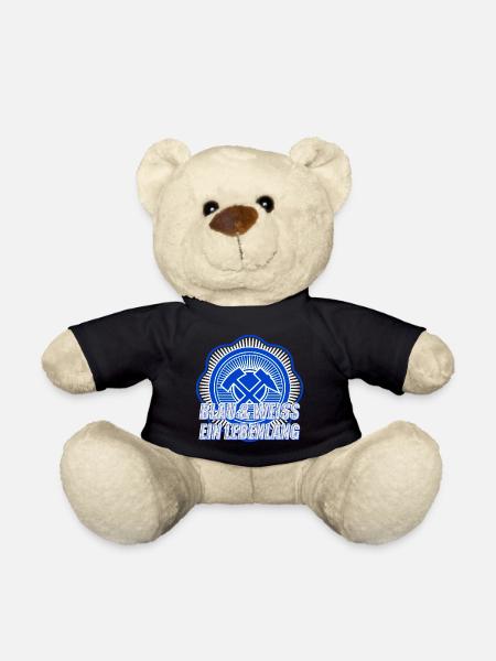 Blau Weiss ein Leben Lang - Teddy - Schwarz