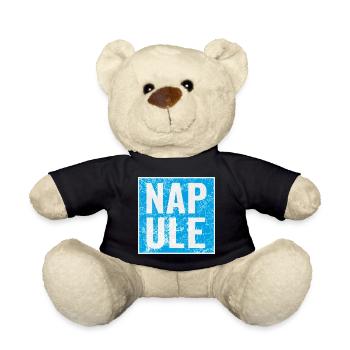 Napule Cards Typo Blue - Teddy Bear - black - Front