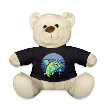 Tardigrade Blue Retro - Teddy Bear - black - Front