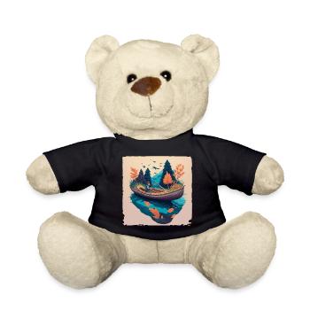 Fantastic angler in autumn - Teddy Bear - black - Front