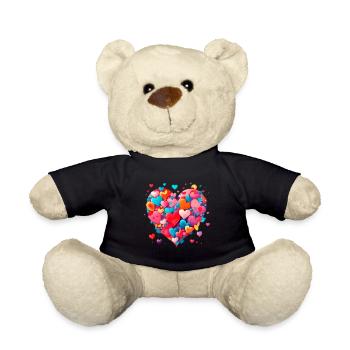 Liebe Herz - Teddy - Schwarz - Vorne