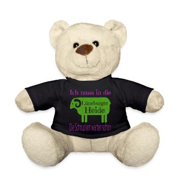 Lüneburger Heide Motiv - Teddy - Schwarz - Vorne