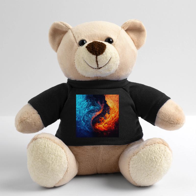 Water And Flame Pattern Teddy Bear