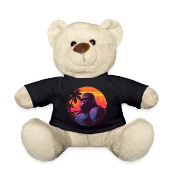 Cool gorilla in the sunset – animal - Teddy Bear - black - Front
