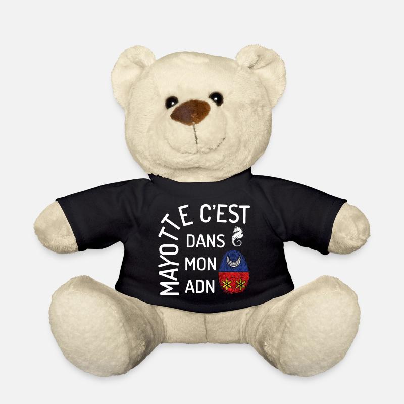 T SHIRT MAYOTTE C'EST DANS MON ADN - Nounours - noir