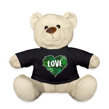 Herz Erde Mutter Natur Spruch Naturschutz Umwelt - Teddy - Schwarz - Vorne