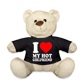 i love my hot girlfriend - Nounours - noir - Devant