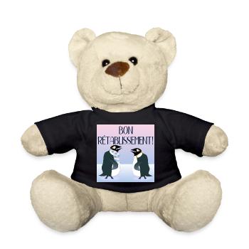 Bon rétablissement ENFANTS - Nounours - noir - Devant