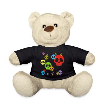 Crâne manga multicolore - Nounours - noir - Devant
