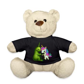 Friends from other worlds: Alien meets unicorn - Teddy Bear - black - Front