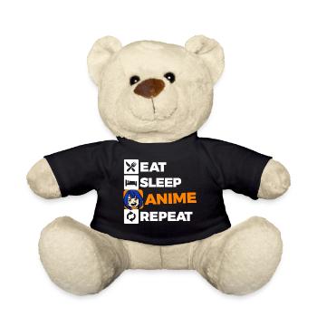 Comic Manga Anime Statement Zeichentrick Fernost - Teddy - Schwarz - Vorne