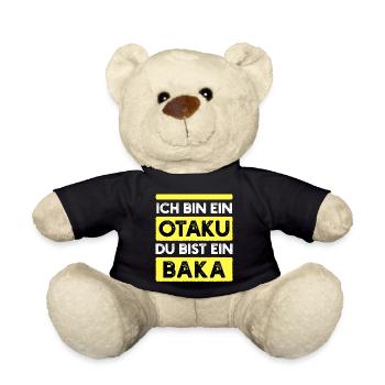 Otaku Statement Manga Animation Japan Anime Baka - Teddy - Schwarz - Vorne