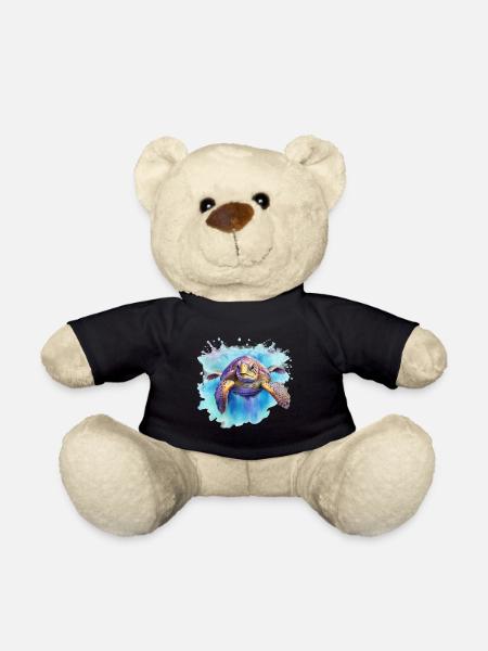 Blue Tortoise - Teddy Bear - black