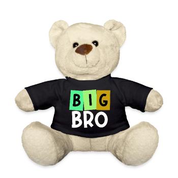 Big Brother Brother Heart Bro Statement Siblings - Teddy Bear - black - Front