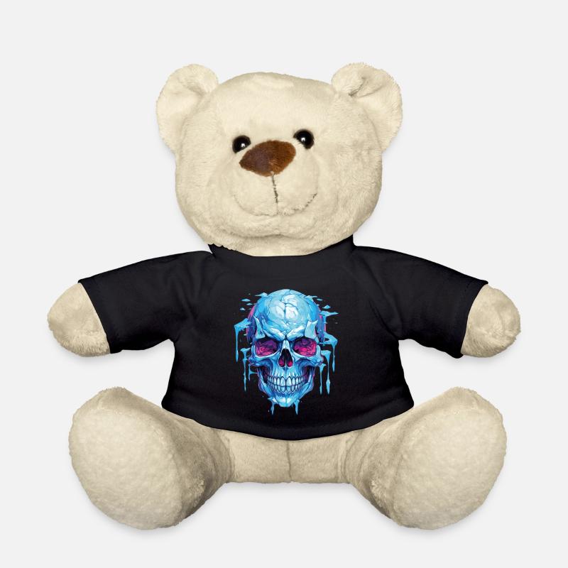 Art en forme de crâne de glace néon - Nounours - noir