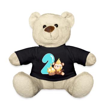 2ème anniversaire - Nounours - noir - Devant