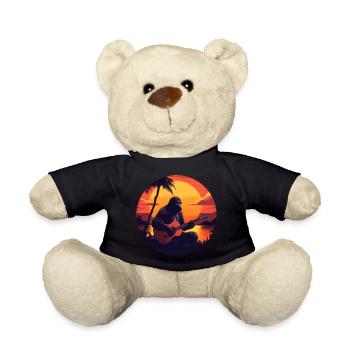 Gorilla-Gitarrist im Sunset: Akustik-Vibes Design - Teddy - Schwarz - Vorne