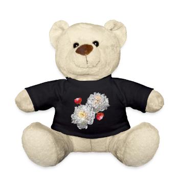 Pfingstrosen, Blumenmotive, gartenliebhaber - Teddy - Schwarz - Vorne