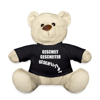 gescheit gescheiter gescheitert, scheitern, klug - Teddy - Schwarz - Vorne