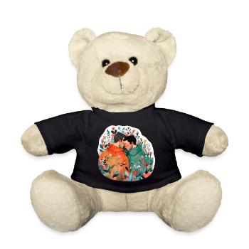 Pärchen verliebt - Teddy - Schwarz - Vorne