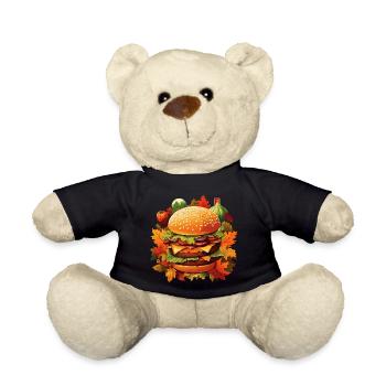 Gourmandise automnale : burgers au feuillage coloré - Nounours - noir - Devant