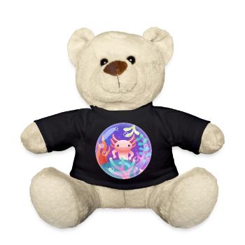 Axolotl Life Design für Axolotl-Liebhaber - Teddy - Schwarz - Vorne