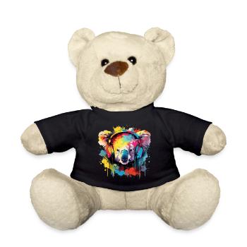 Koala with Headphones Music Koala Bear - Teddy Bear - black - Front