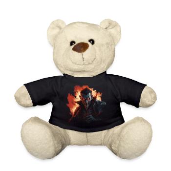 angry vampire monster in a realistic comic - Teddy - Schwarz - Vorne