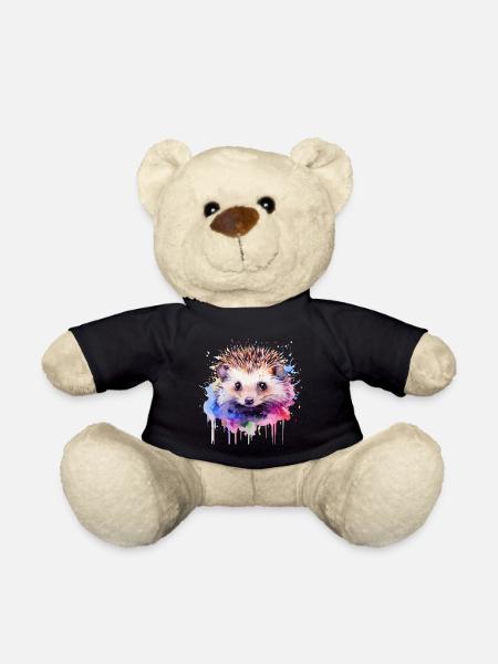 Igel, niedlicher Igel - Teddy - Schwarz