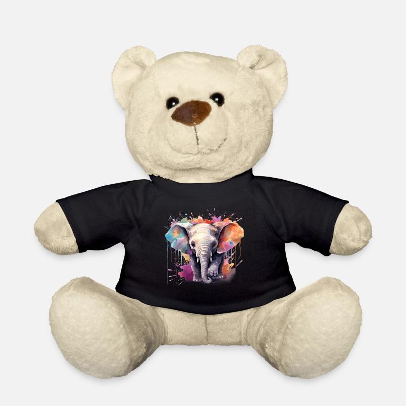 Baby-Elefant - Teddy - Schwarz