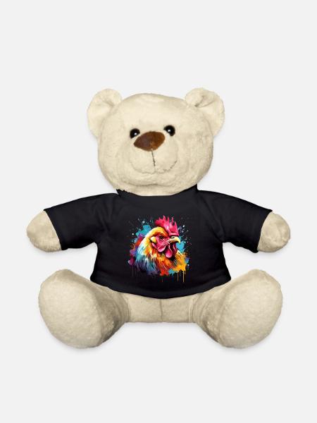 French rooster, friend of hens - Teddy Bear - black