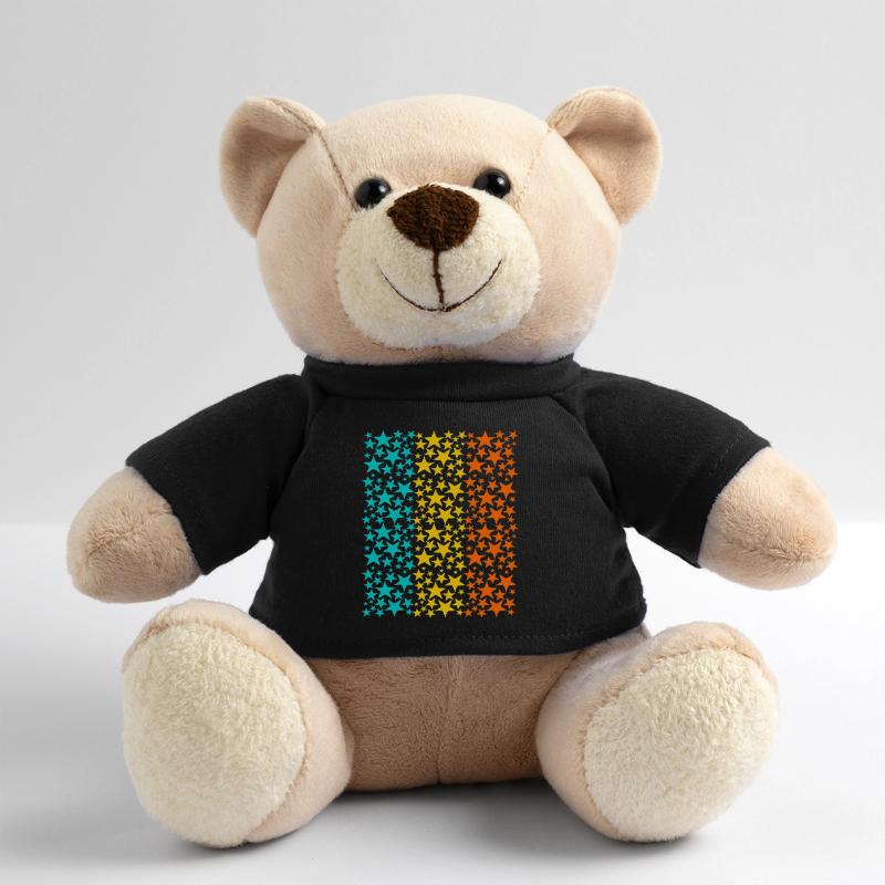 Glowing Rainbow Stars Pattern Teddy Bear