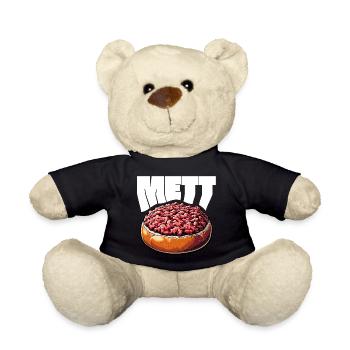 GourMETT - Design für Mettbrötchen Liebhaber - Teddy - Schwarz - Vorne