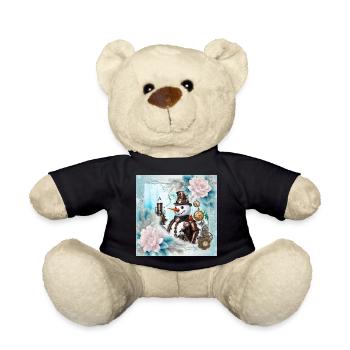 Schneemann in der Zeit - Teddy - Schwarz - Vorne
