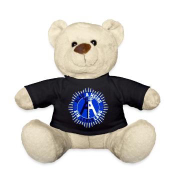Blau Weiss ein Lebenlang | Farben änderbar - Teddy - Schwarz - Vorne